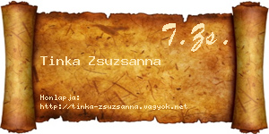 Tinka Zsuzsanna névjegykártya